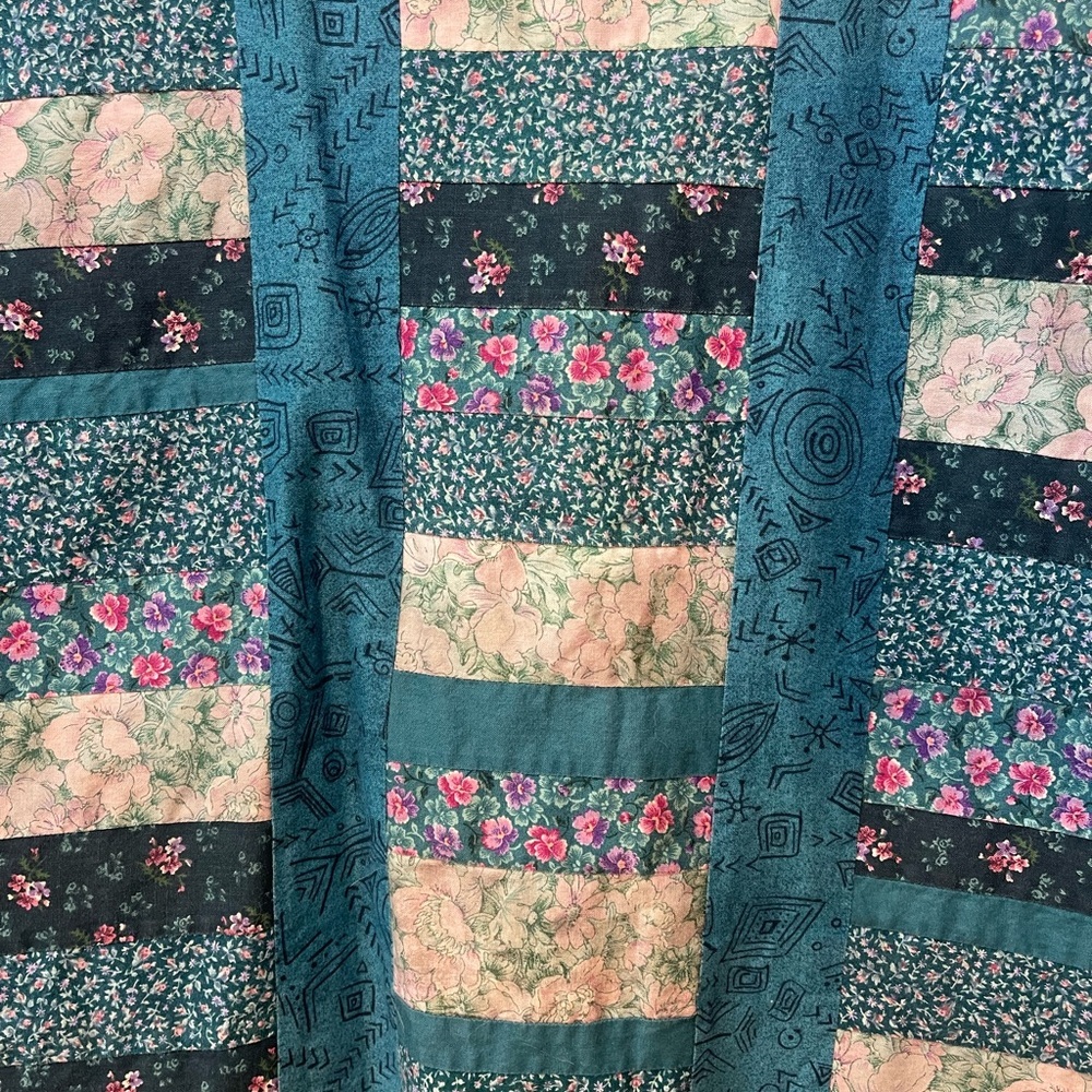 Quilted Patchwork Vest Lightweight Snap Closure O… - image 8